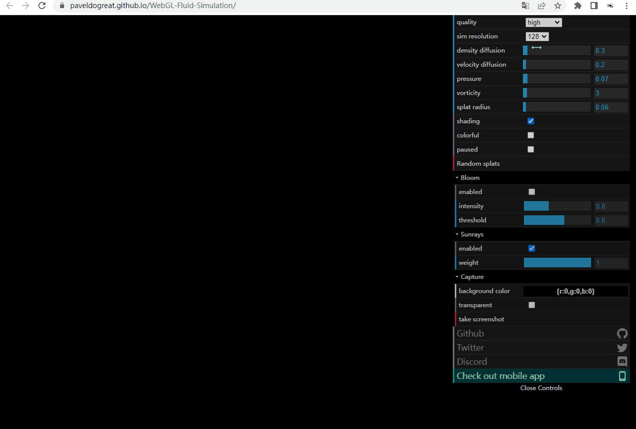设计神器,流体动画,随机背景,随机生成,设计网站,光线,对称, WebGL, WeaveSilk