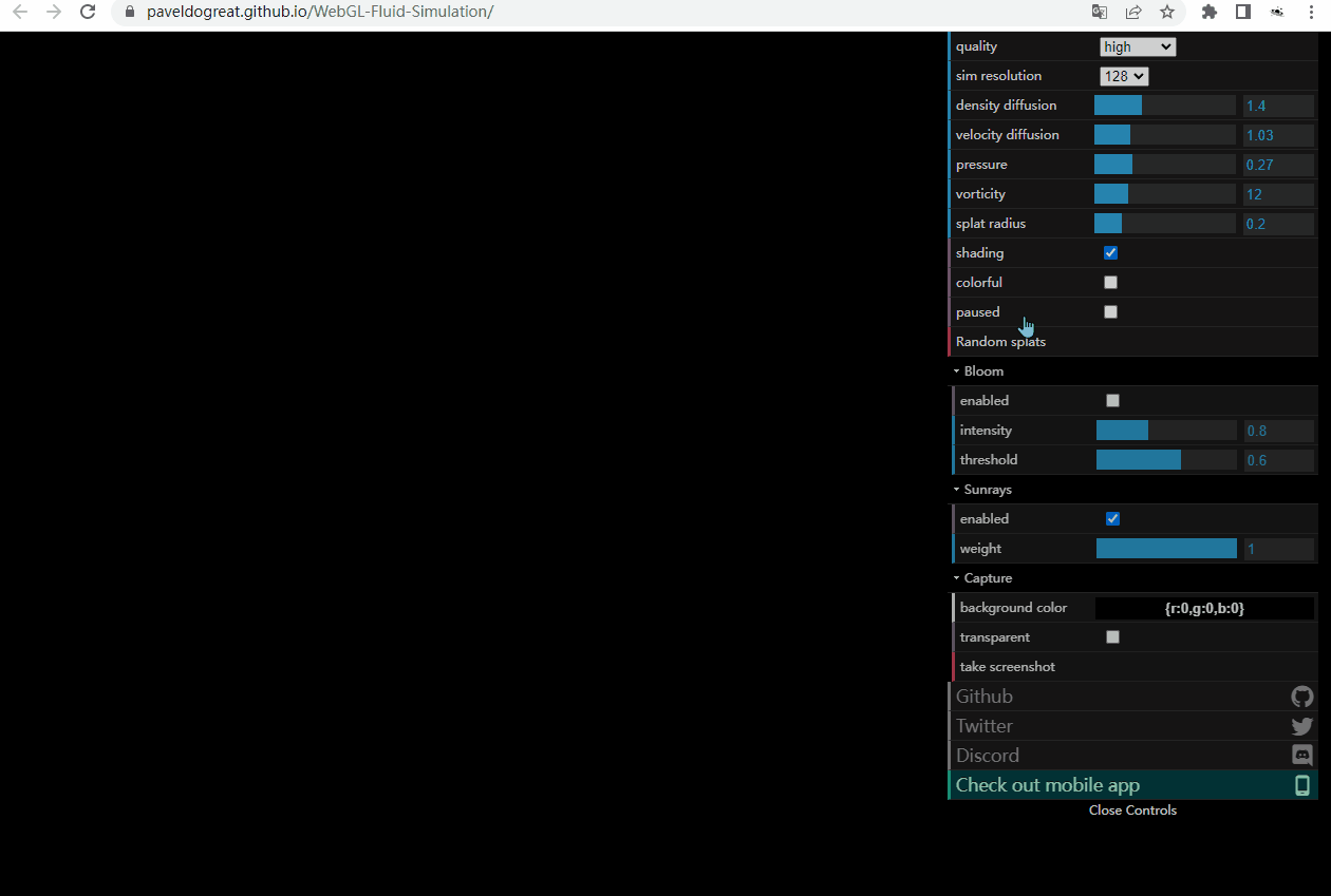 设计神器,流体动画,随机背景,随机生成,设计网站,光线,对称, WebGL, WeaveSilk