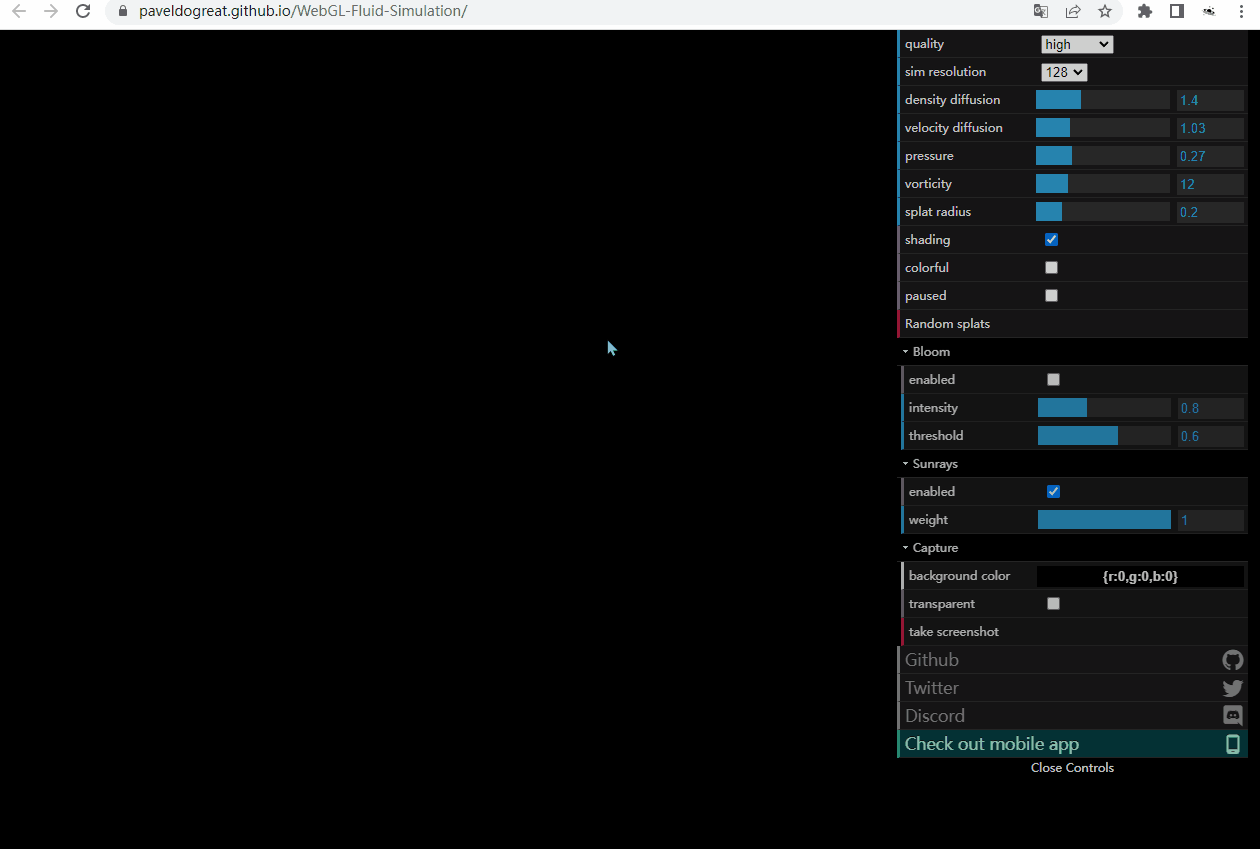设计神器,流体动画,随机背景,随机生成,设计网站,光线,对称, WebGL, WeaveSilk