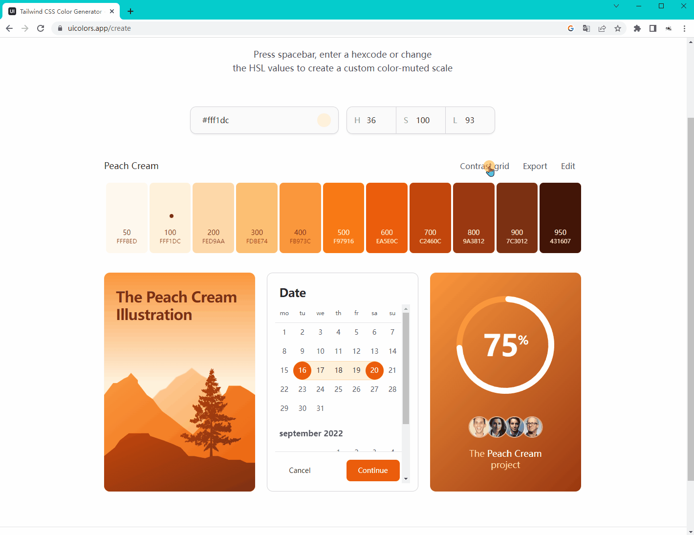 素材灵感,配色,色彩预览,配色网页,UI设计,界面设计,渐变色
